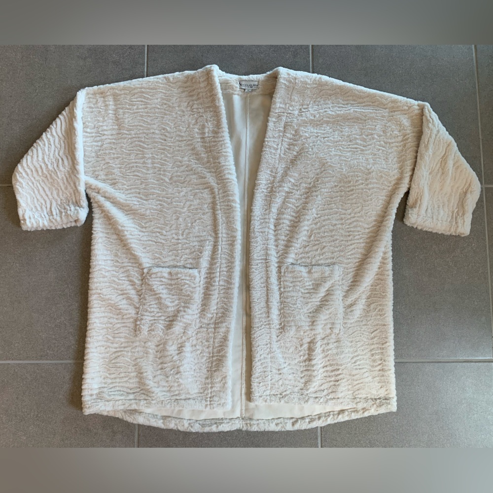 Koolaburra by Ugg Women's Jacket Sz‎ XL Cozy Sherpa Cardigan Long White